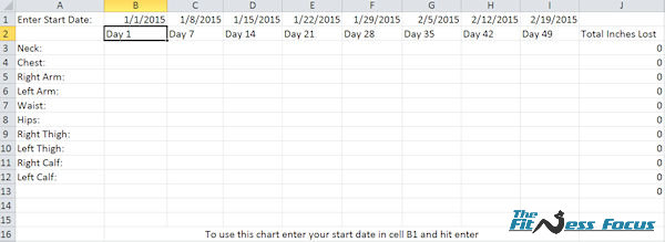 fitness tracker chart